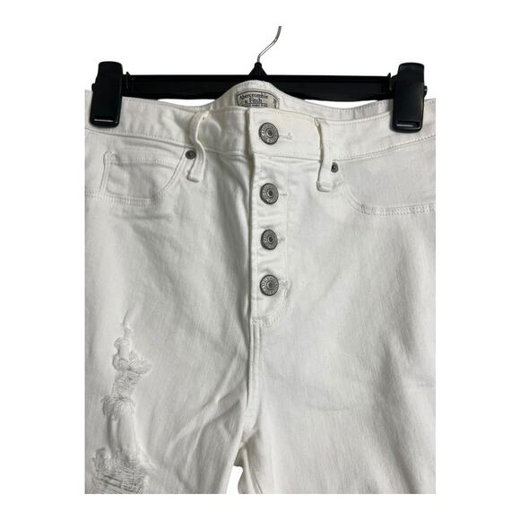 Abercrombie & Fitch Jeans White Denim Simone high Rise Super Skinny 6 28 AF - Picture 3 of 5